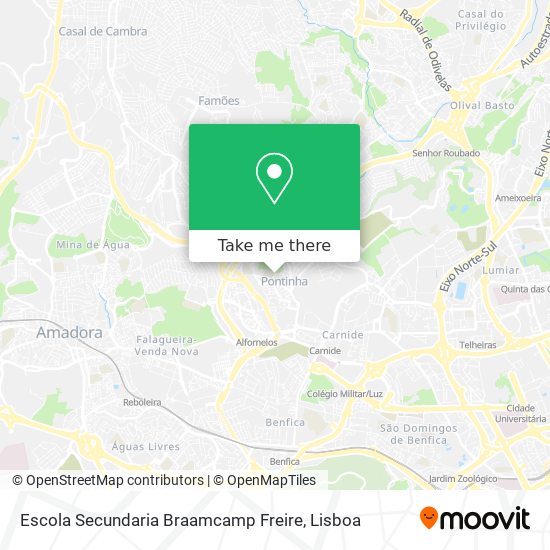 Escola Secundaria Braamcamp Freire mapa