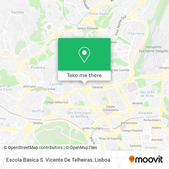 Escola Básica S. Vicente De Telheiras mapa