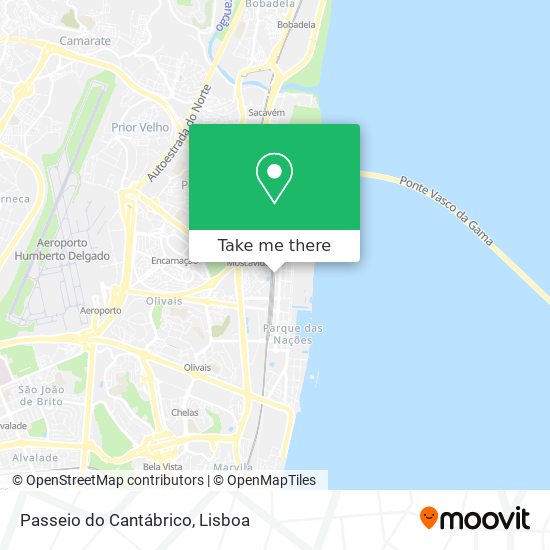 Passeio do Cantábrico mapa