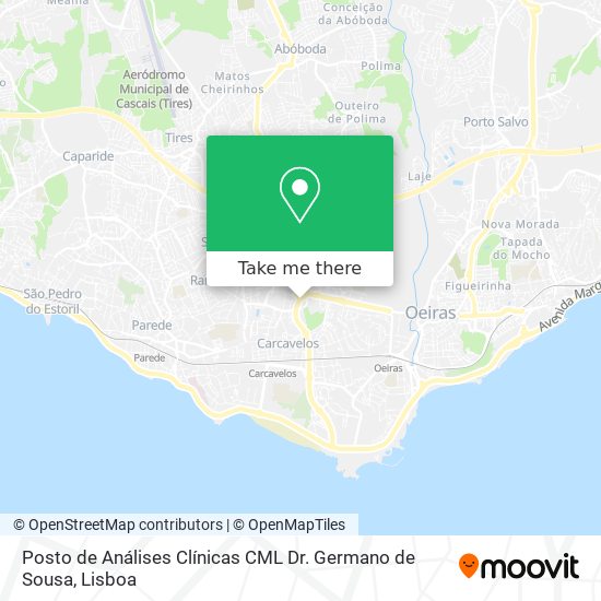 Posto de Análises Clínicas CML Dr. Germano de Sousa map