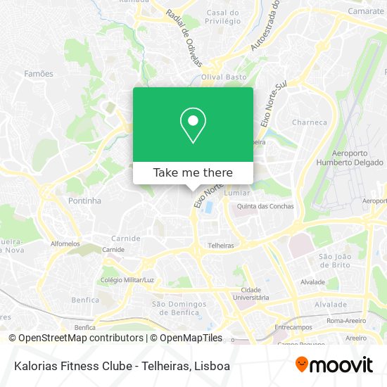 Kalorias Fitness Clube - Telheiras mapa