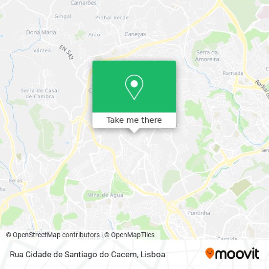 Rua Cidade de Santiago do Cacem map