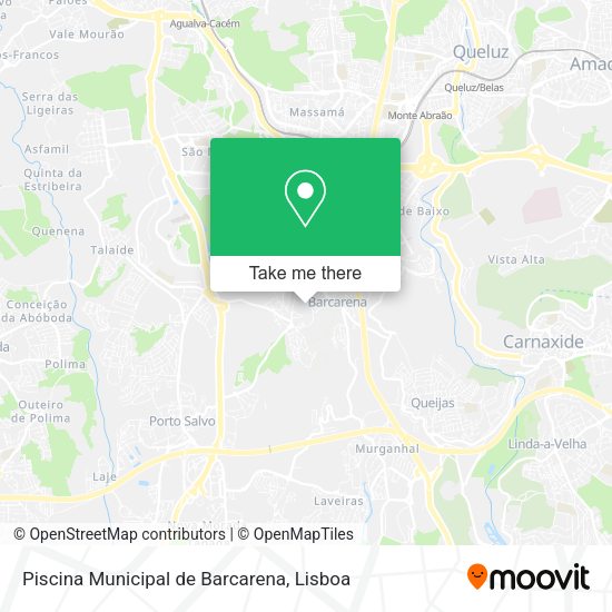 Piscina Municipal de Barcarena mapa