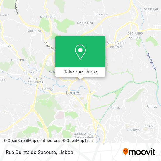 Rua Quinta do Sacouto mapa