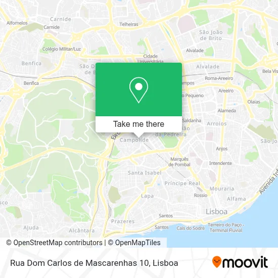 Rua Dom Carlos de Mascarenhas 10 map