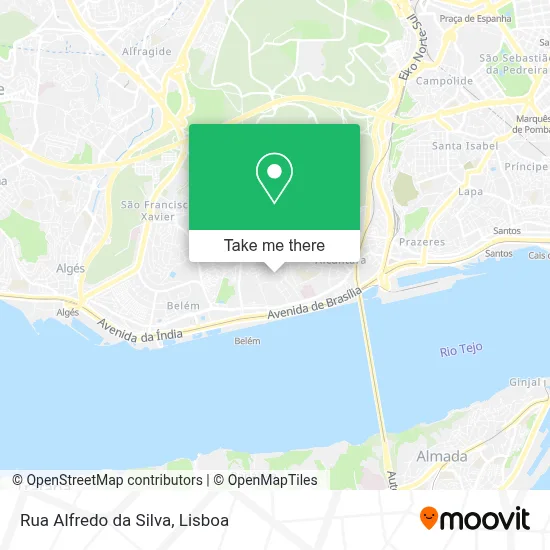 Rua Alfredo da Silva mapa