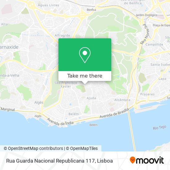 Rua Guarda Nacional Republicana 117 mapa