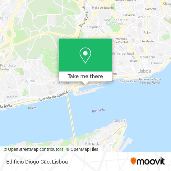 Edifício Diogo Cão mapa