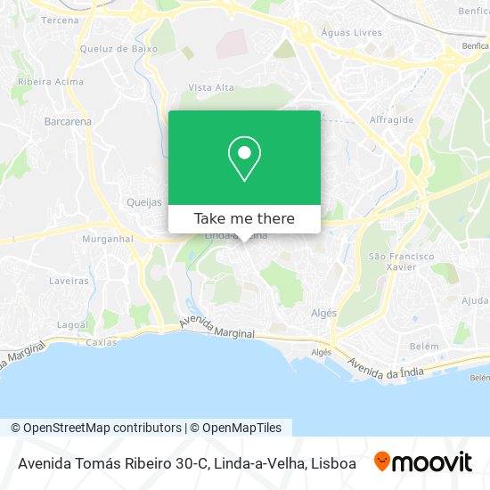 Avenida Tomás Ribeiro 30-C, Linda-a-Velha map
