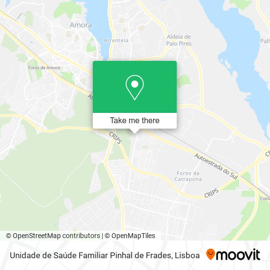 Unidade de Saúde Familiar Pinhal de Frades mapa