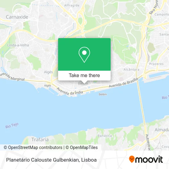 Planetário Calouste Gulbenkian map