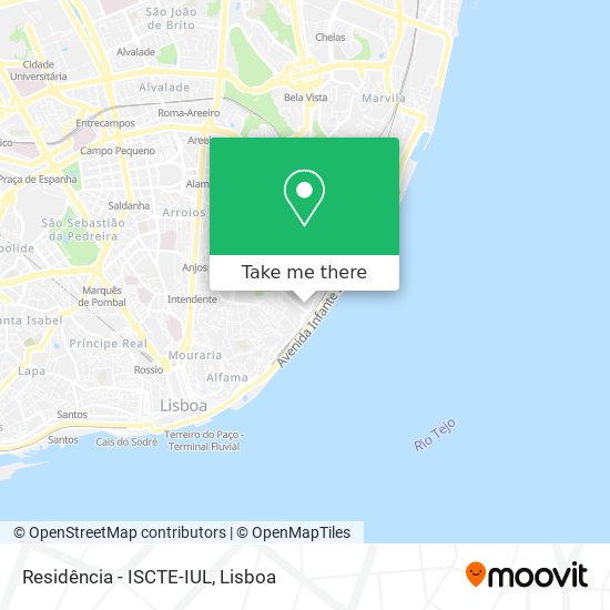 Residência - ISCTE-IUL mapa