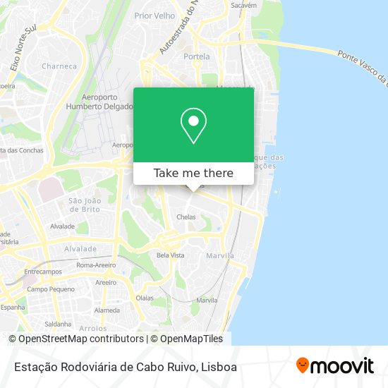 Estação Rodoviária de Cabo Ruivo mapa