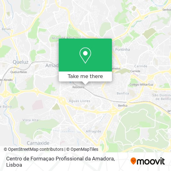 Centro de Formaçao Profissional da Amadora mapa