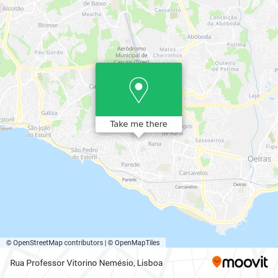 Rua Professor Vitorino Nemésio map