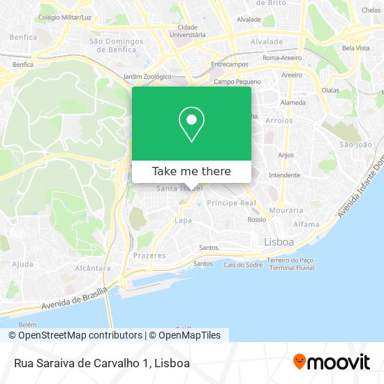 Rua Saraiva de Carvalho 1 map