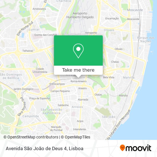 Avenida São João de Deus 4 map