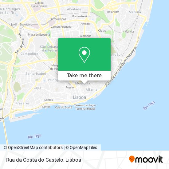 Rua da Costa do Castelo mapa
