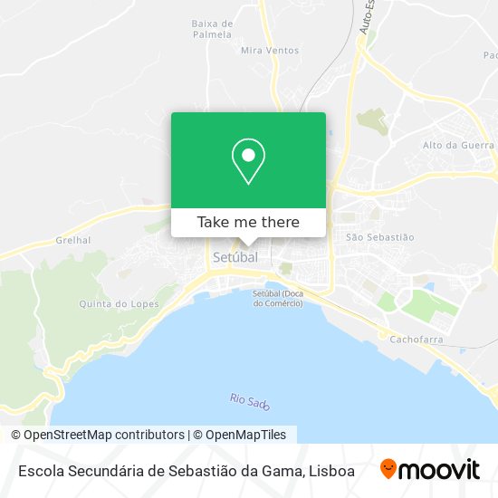 Escola Secundária de Sebastião da Gama mapa