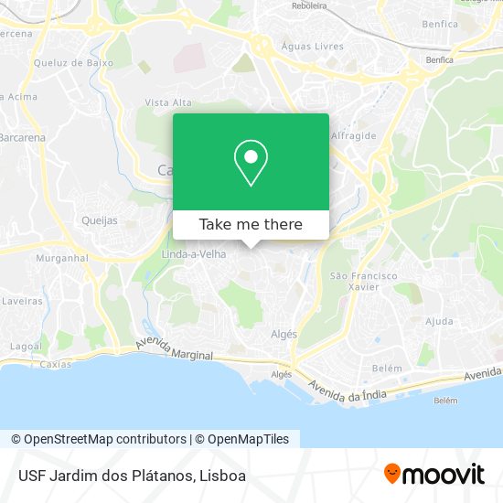 USF Jardim dos Plátanos mapa