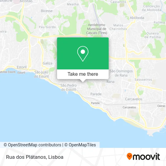 Rua dos Plátanos map