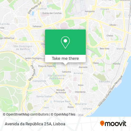 Avenida da República 25A mapa
