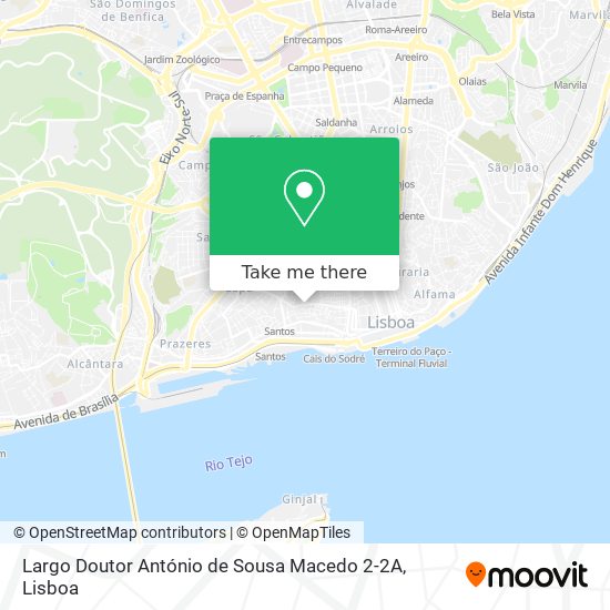 Largo Doutor António de Sousa Macedo 2-2A mapa