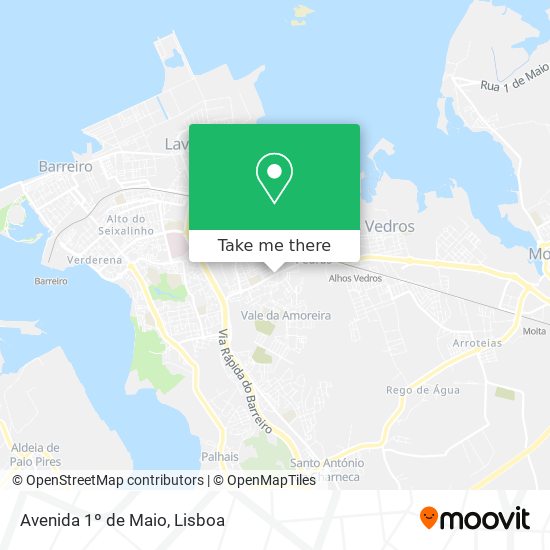 Avenida 1º de Maio mapa