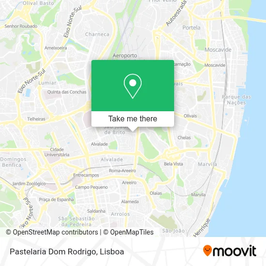 Pastelaria Dom Rodrigo map