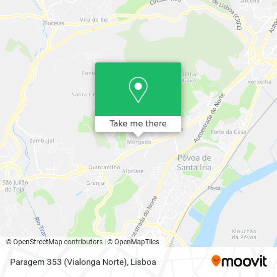 Paragem 353 (Vialonga Norte) map