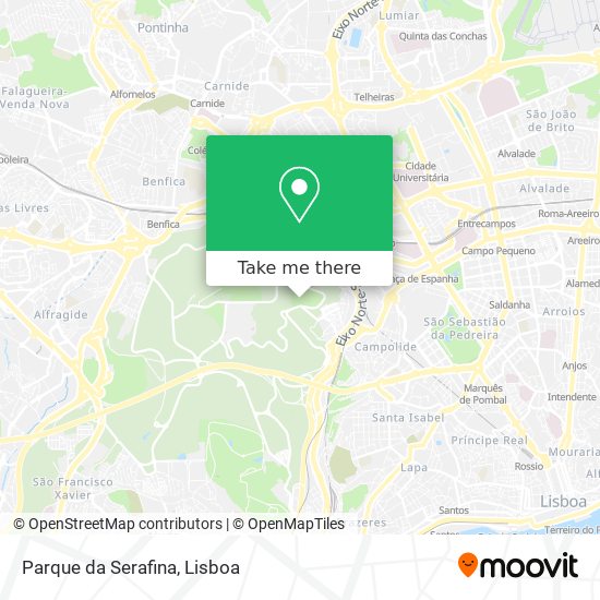 Parque da Serafina mapa