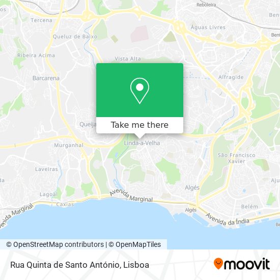 Rua Quinta de Santo António mapa