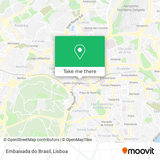 Embaixada do Brasil mapa