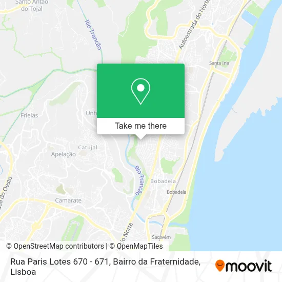 Rua Paris Lotes 670 - 671, Bairro da Fraternidade map