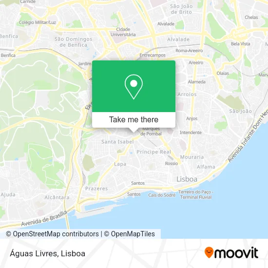 Águas Livres map