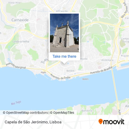 Capela de São Jerónimo mapa