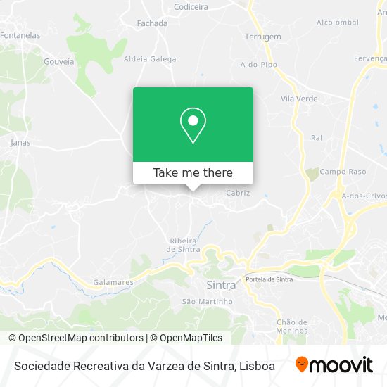 Sociedade Recreativa da Varzea de Sintra mapa