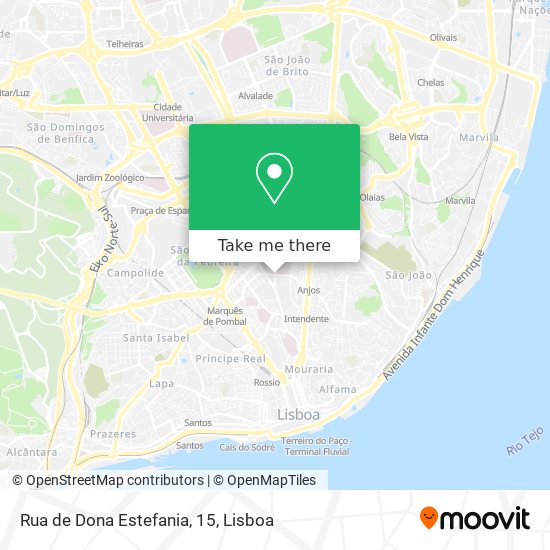 Rua de Dona Estefania, 15 mapa
