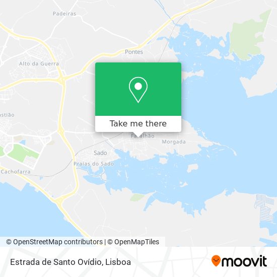 Estrada de Santo Ovídio mapa