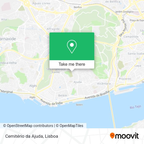 Cemitério da Ajuda mapa