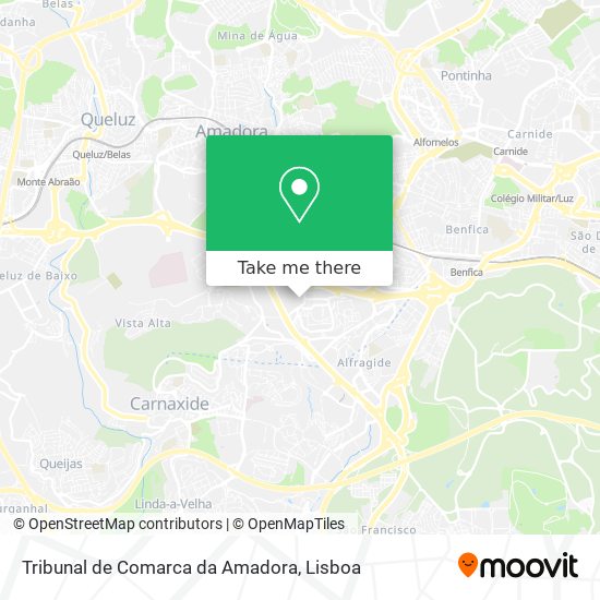 Tribunal de Comarca da Amadora map