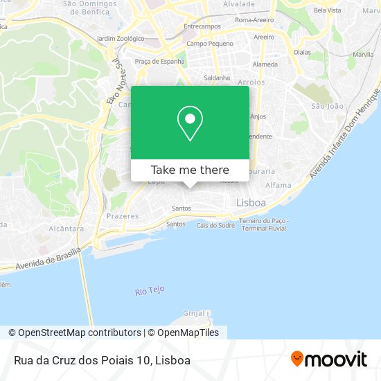 Rua da Cruz dos Poiais 10 mapa