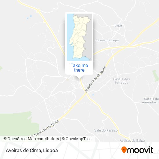 Aveiras de Cima map