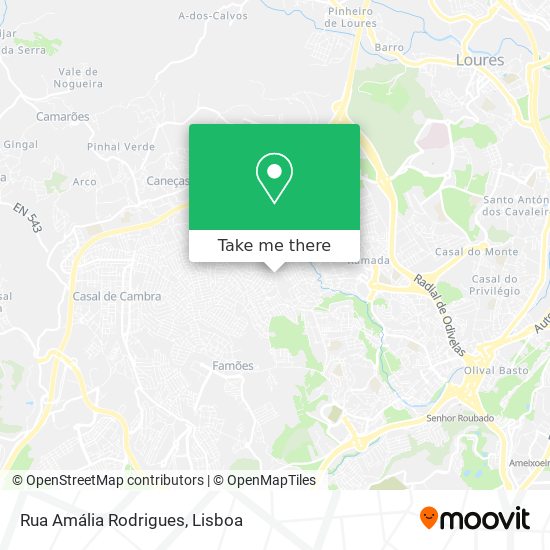 Rua Amália Rodrigues mapa