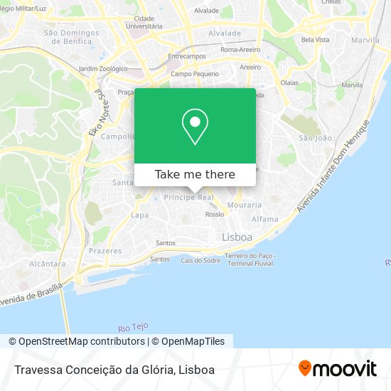 Travessa Conceição da Glória mapa