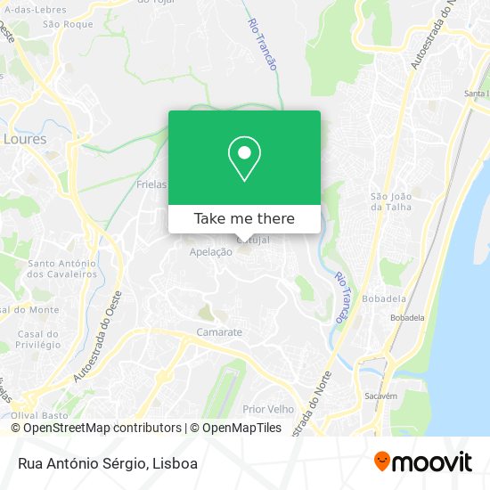 Rua António Sérgio mapa