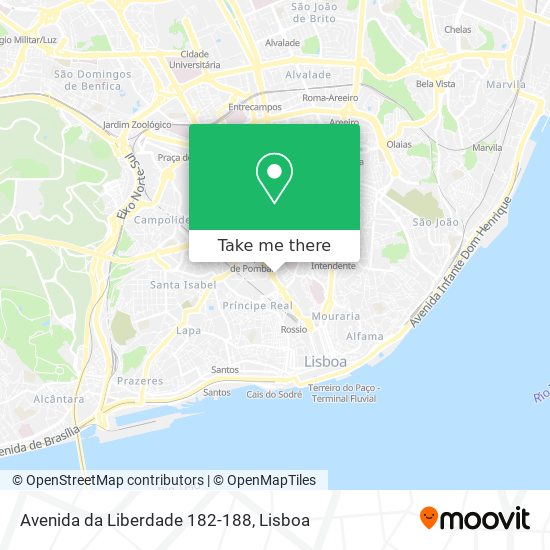 Avenida da Liberdade 182-188 mapa