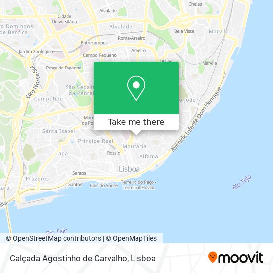 Calçada Agostinho de Carvalho mapa