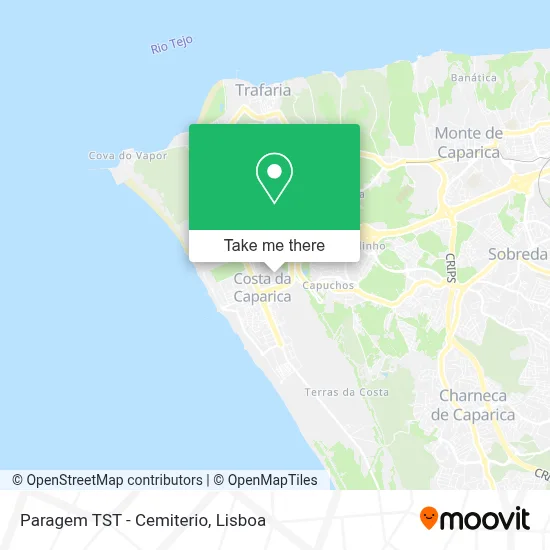 Paragem TST - Cemiterio map
