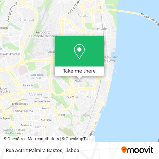 Rua Actriz Palmira Bastos mapa